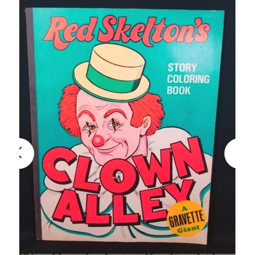1975 Red Skelton Comedian Clown Alley Story Large Coloring Book 21 7/8 x16  7/8