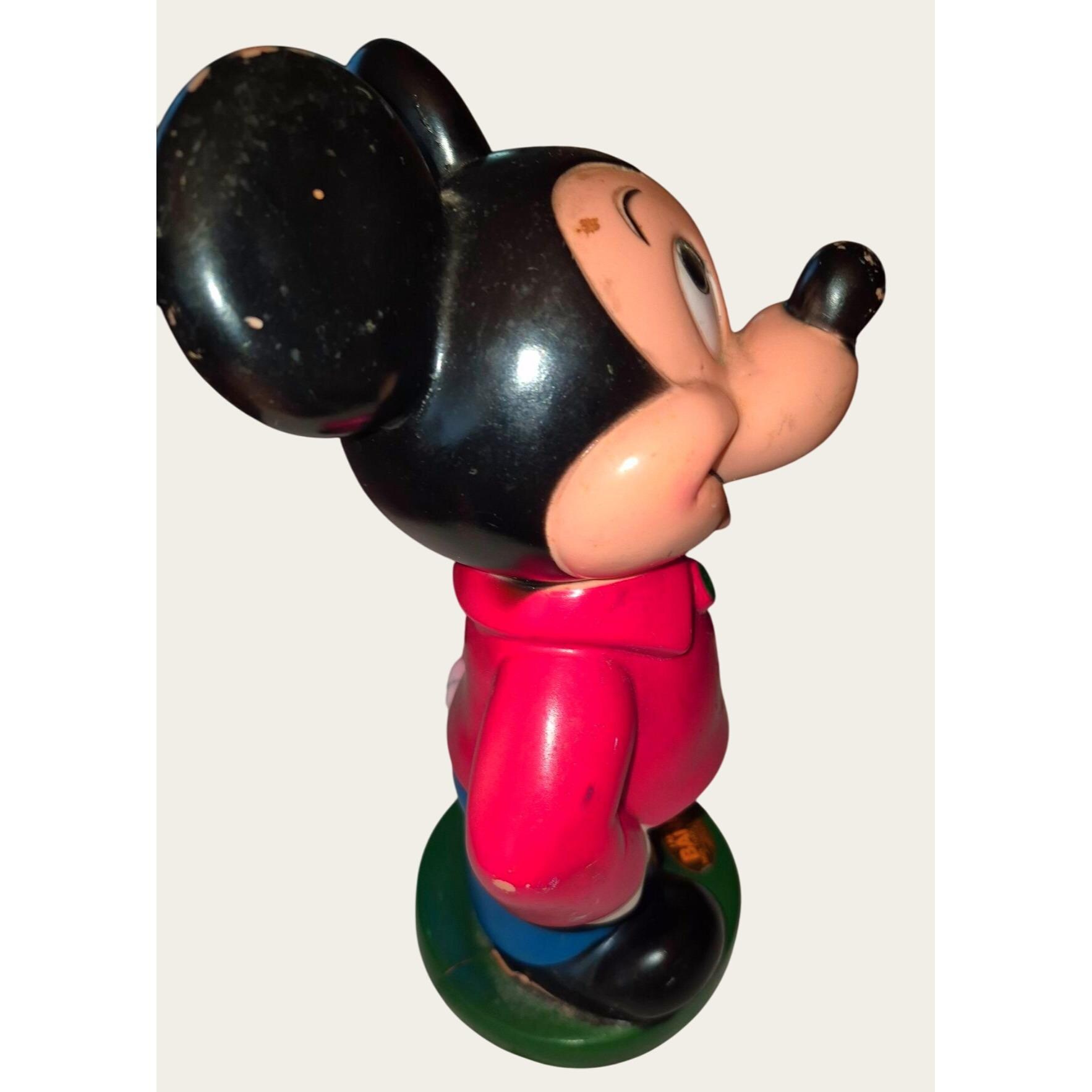 Vintage Mickey Mouse Plastic Coin Bank 11