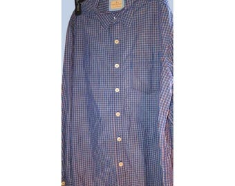 Koszula męska z długim rękawem Tommy Bahama w kolorze niebieskim w kratę, zapinana na guziki, bawełniana, rozmiar M