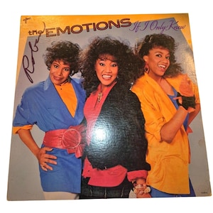 The Emotions &quot;If I Only Knew&quot; Vinyl LP Album Signed Motown 1985