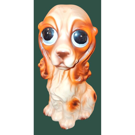 ヴィンテージ 陶器 大きな目をした子犬の置物 犬 コレクター向け 装飾