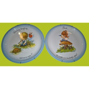 Set Of 2 American Greetings &quot;Gigi&quot; 10&quot; Porcelain Collector Plates W/ Hangers