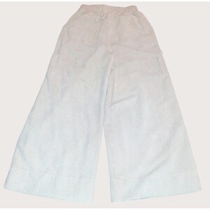 Urban Outfitters Seersucker Wide-Leg Pants Elastic Waist Pockets Womens Cargo Relaxed Fit XS image 6