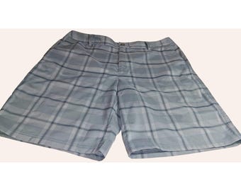Under Armour Mens Gray Plaid Golf Shorts Size 36