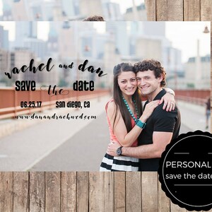 Save the Date, Fotokarte, Magnet, Postkarte, Flache Karte, Digitale Datei JPG, Personalisiert, Hochzeitsdetails, 1 Foto, Digitale Datei