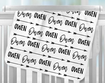Personalized Baby Blanket, Name Blanket, Baby Shower Gift - Minky, Sherpa, Fleece, Sweatshirt, Satin Trim Blanket - FREE SHIPPING!