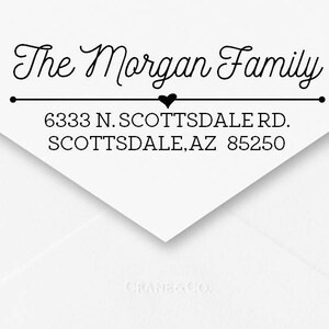 Selbst Farbwerk Adresse Stempel, Familien-Adresse Stempel, Verlobungsgeschenk, Housewarminggeschenk, Dankeschön-Karten, Vorname Nachname, Tinte 5 Farben