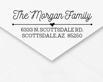 Personalized Self-Inking Family Address Stamp, Custom Stationery