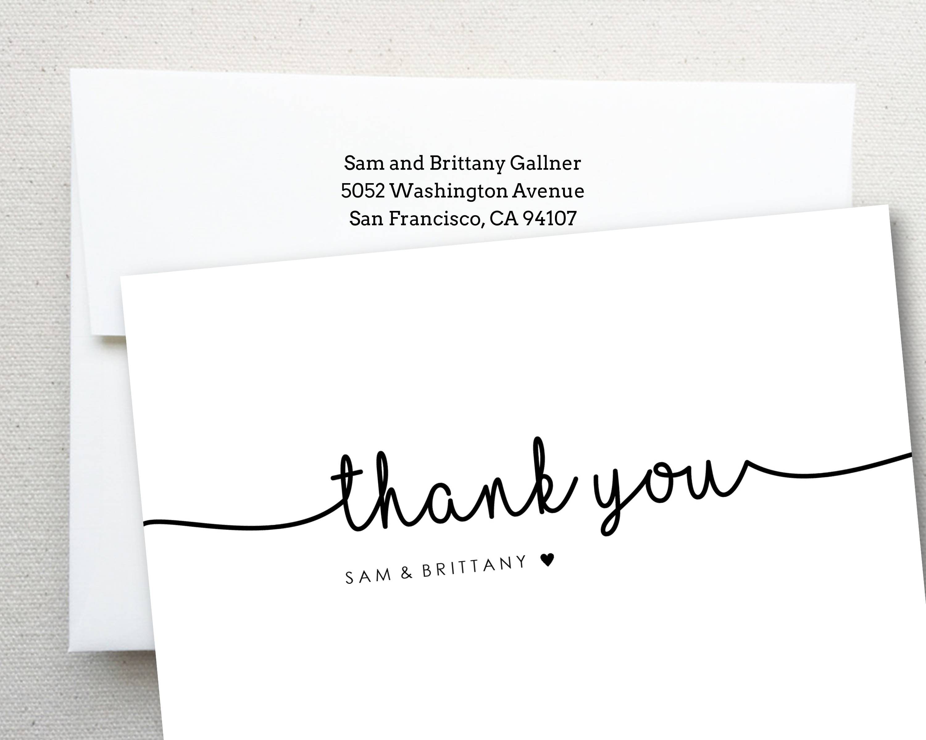 Personalized Wedding Engagement Thank You Note Card Thank You Etsy