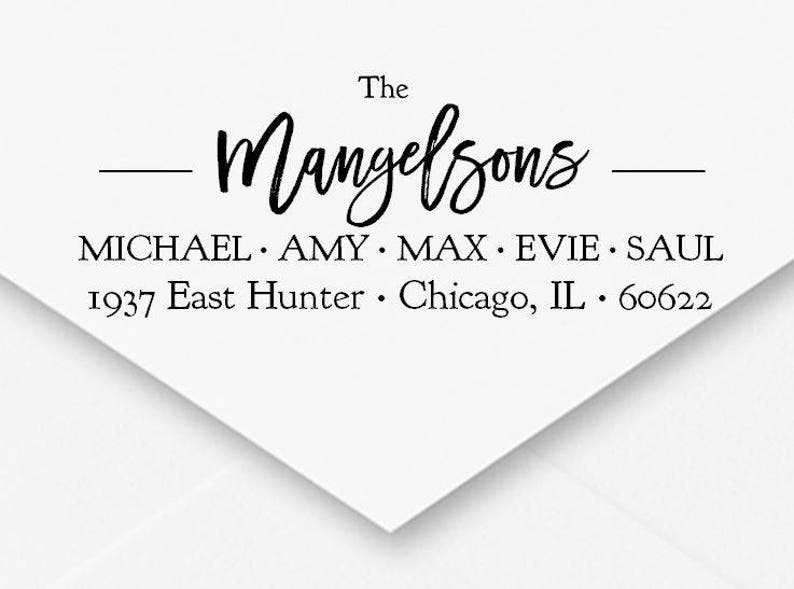 Selfinking Address Stamp Family Address Stamp Engagement Etsy