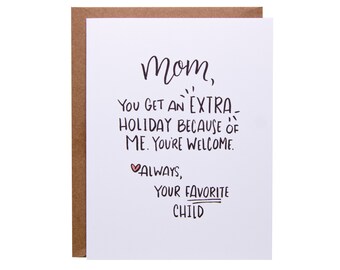 Funny Mother's Day Card | Card From Favorite Child