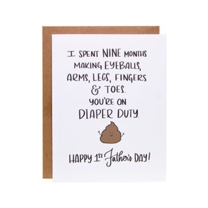 Funny First Father’s Day Card | Funny Father’s Day Card | Unique First Time Dad Card