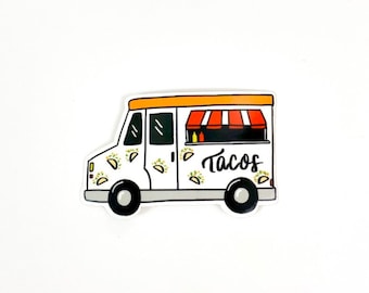 Vinyl Taco Truck Sticker | Vinyl Wasserflasche Aufkleber | Vinyl Computer Sticker | Lustiger Vinyl Sticker