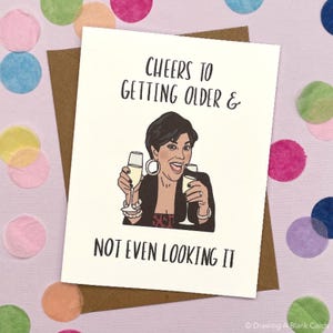 Cartão de aniversário engraçado | Cartão de aniversário exclusivo | Cartão de aniversário da Kris Jenner