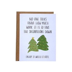 Funny Christmas Card | Unique Christmas Card | Christmas Trees Card | Christmas Decorations Card