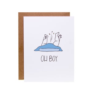 Grappige nieuwe baby jongen kaart | Oh Boy, Commode