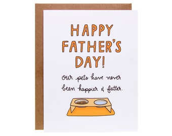 Funny Pet Dad Father’s Day Card | Unique Father’s Day Card | Cat Dad Card | Dog Dad Card