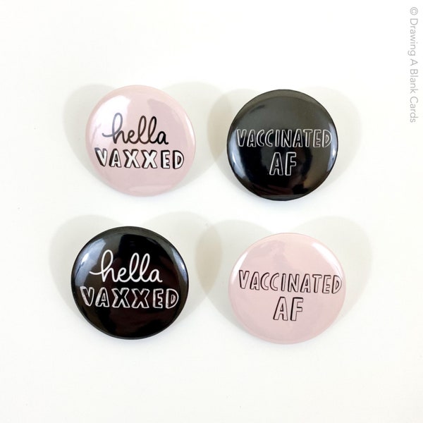 Funny Vaccination Flair Pin | Unique Vaccination Pins | Hella Vaxxed | Vaccinated AF