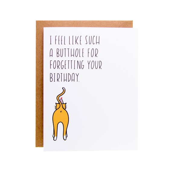Funny Belated Birthday Card Unique Belated Birthday Card - Etsy