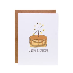 Cartão de aniversário bonito | Cartão de aniversário original | Cartão de aniversário de panqueca