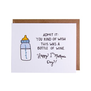 Funny First Mother's Day Card / Unique 1st Mother's Day Card
