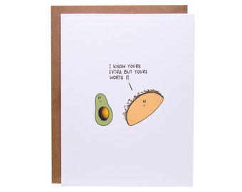 Cute Love You Card | Taco & Avocado