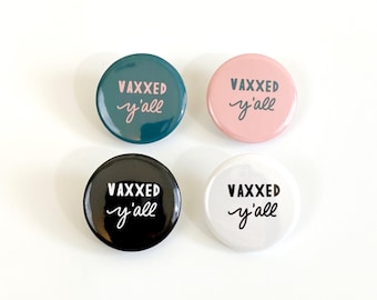 Funny Vaccination Flair Pin | Unique Vaccination Pins | Vaxxed Y’all