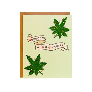 Divertente biglietto di Natale/Cartolina di Natale unica/Weed Christmas/Ti auguro un Natale fantastico
