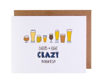 Funny Hanukkah Card | Unique Hanukkah Card | Eight Crazy Nights