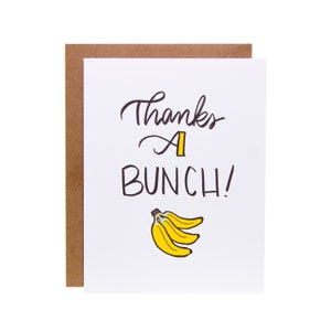 Mignon carte de remerciement - Merci un bouquet de bananes