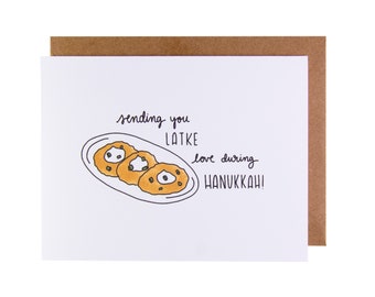 Mignon | de carte hanoukka Vous envoyer l’amour latke pendant Hanoukka