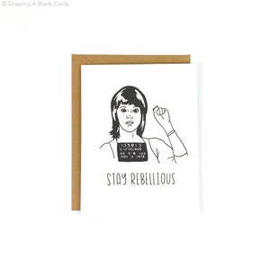 Einzigartige Aktivisten-Karte | Mädchen Power Card | Feministische Karte | Stay Rebellious
