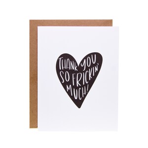 Cute Thank You Card | Unique Thank You Card | Thank You So Frickin&#39; Much