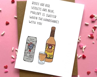 Tarjeta divertida de San Valentín / Tarjeta divertida de Galentine / San Valentín de Chicago / San Valentín con apretón de manos de Chicago