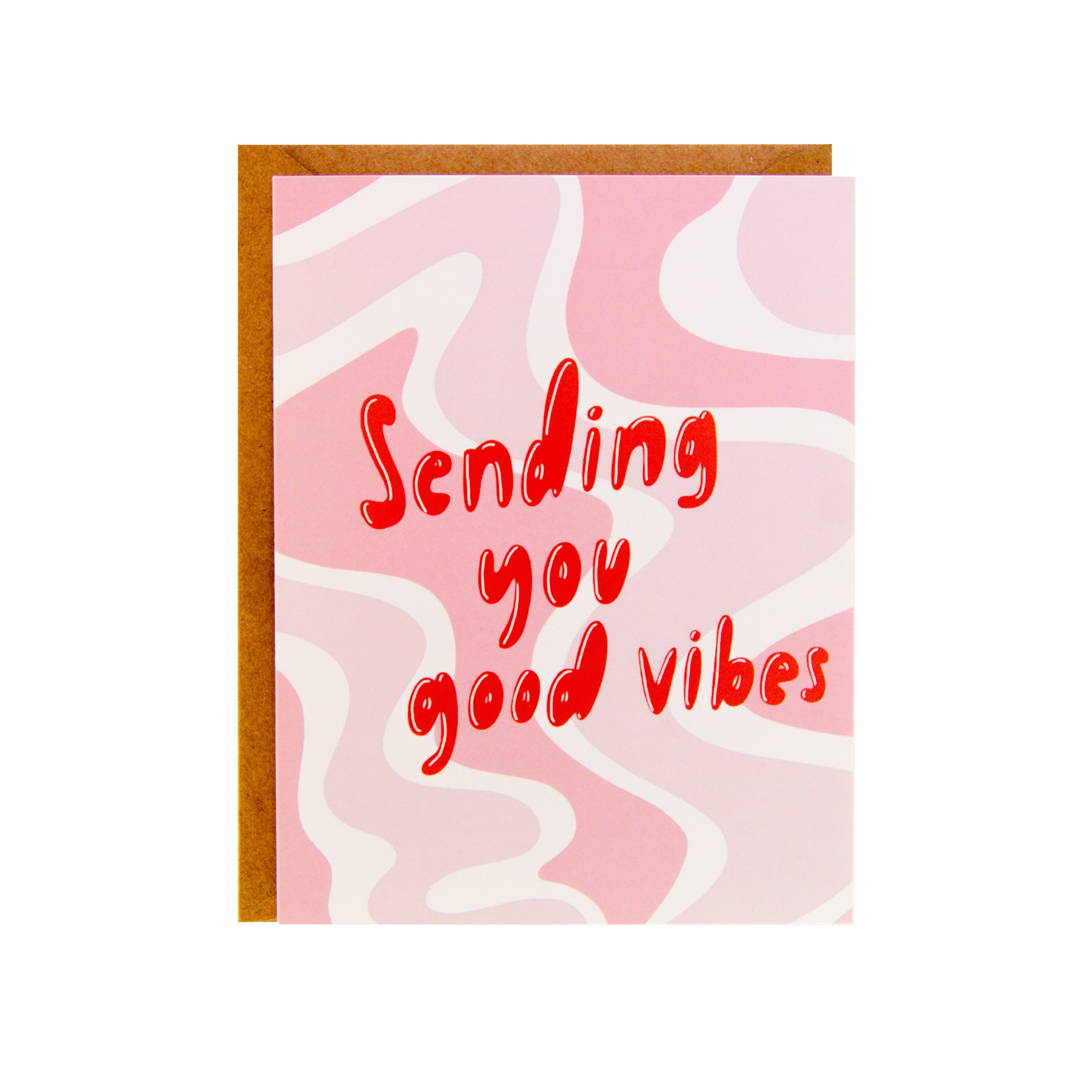 Funny Just Because Card | Cute Thinking Of You Card | Good Vibes Card
