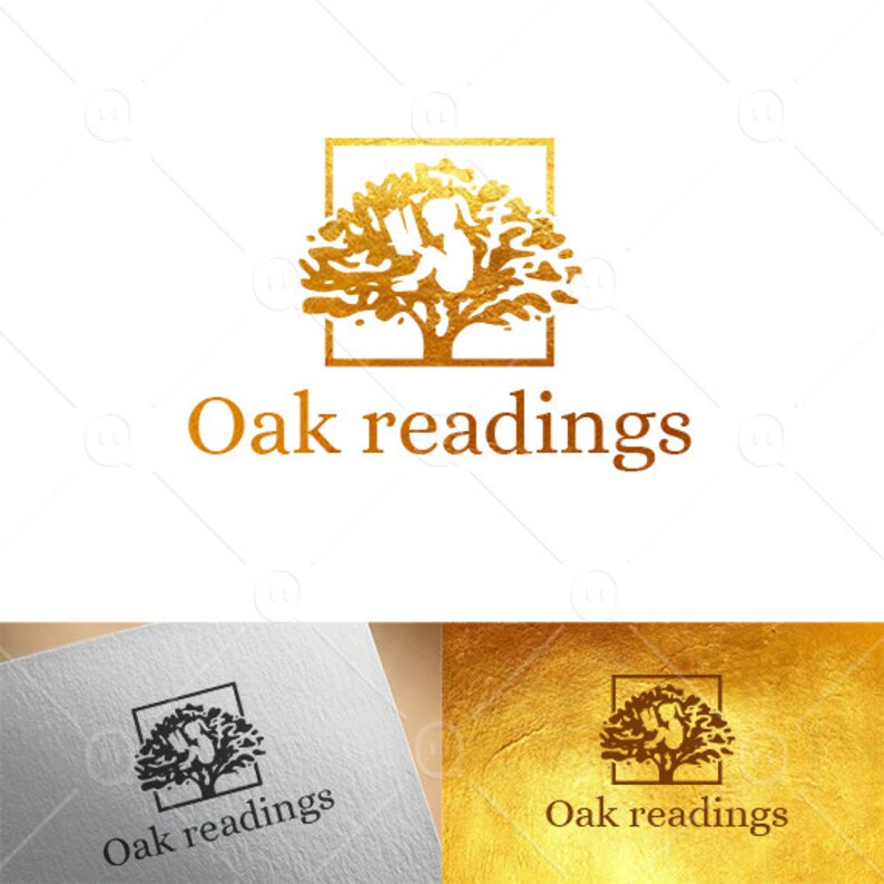 Oak Readings Vector Logo Children Learning Clipart Kids Logo Etsy