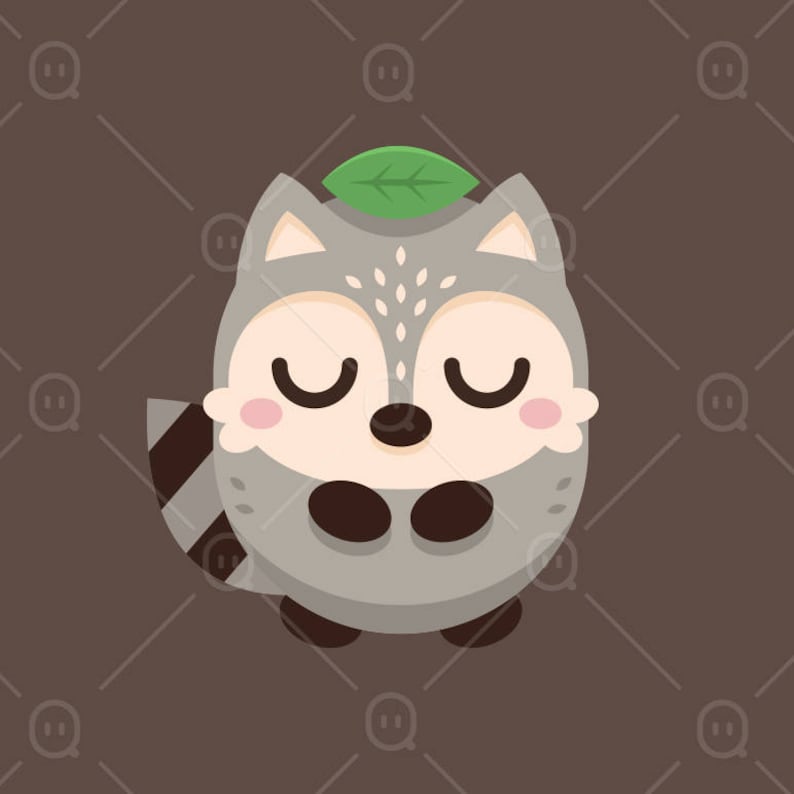 BoscosoIllustrazione ClipartClipart Terreno Procione TanukiDolce Del Sveglio Carina Animale dCxroBe