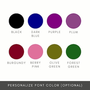 Peut inclure: Palette de couleurs avec 10 &eacute;chantillons de couleurs. Les couleurs sont noir, bleu fonc&eacute;, violet, prune, bordeaux, rose baie, vert olive, vert for&ecirc;t.