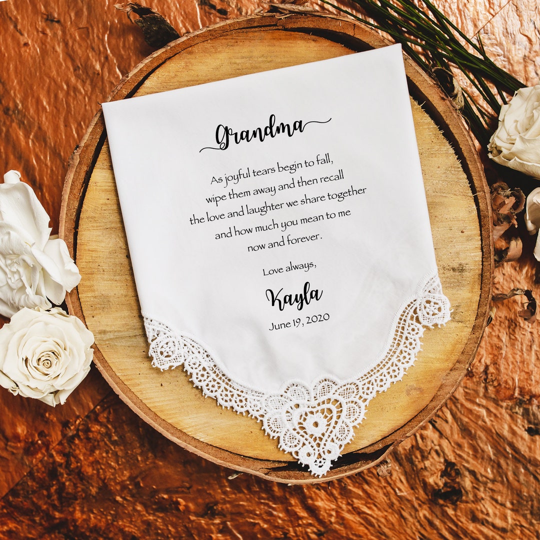 Grandma Handkerchief Gift From the Bride and Groomprintedwedding