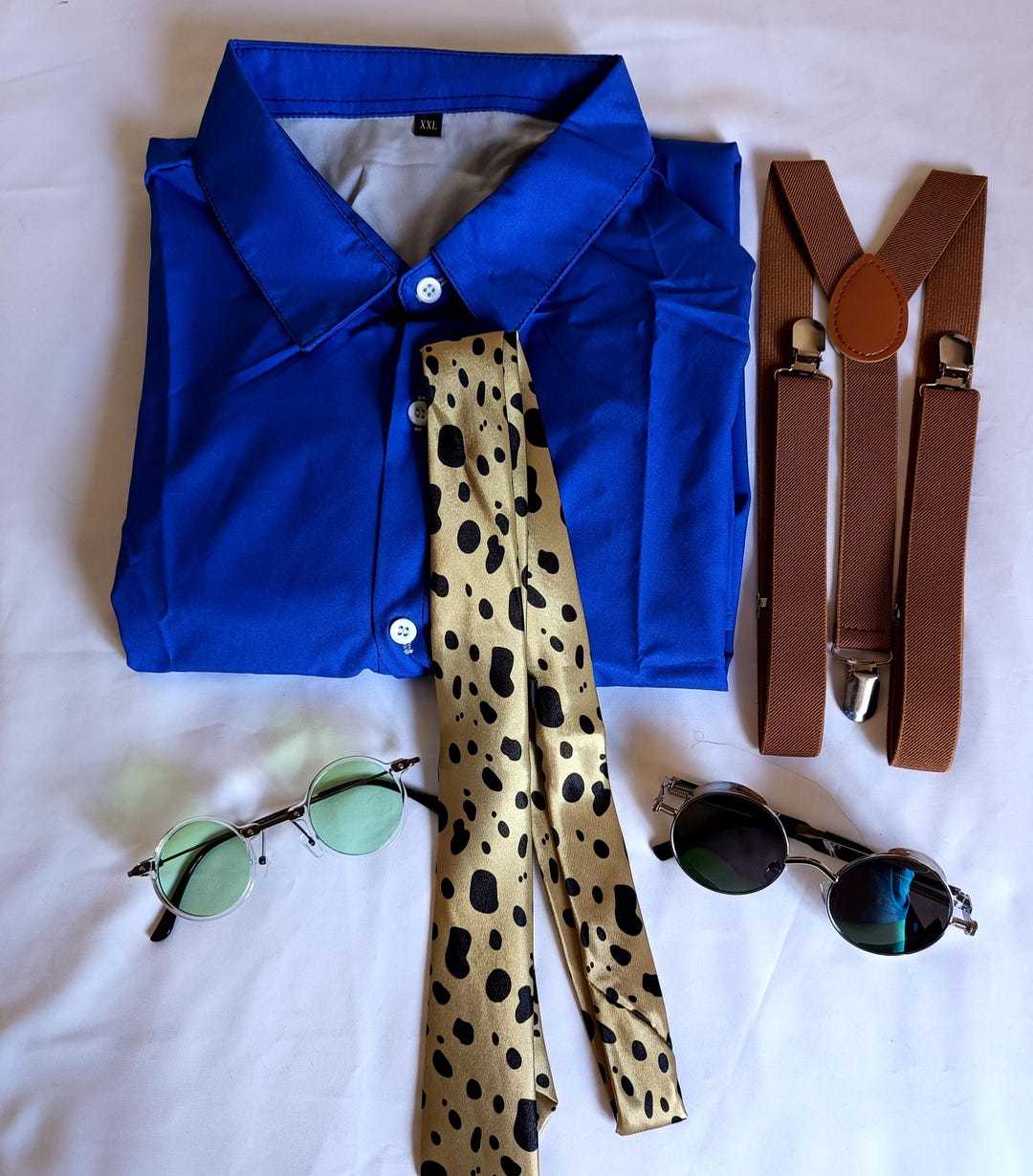 Anime Manga Cosplay Kit Outfit, Kento Glasses/necktie/suspenders/wig ...