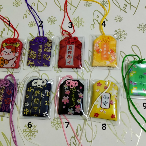 Omamori Lucky hanger Omamori Japanse amulet charme, Japanse geluksbrenger, OMAMORI ketting, gelukkige kat neko, liefde verzorger amulet,