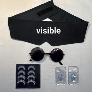 Anime Manga Goio Cosplay Blindfold, black visible eyesmask,manga outfeet accessories.