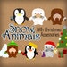 SVG File - Penguin, Seal & Walrus - Snow Animals for Electronic Die Cutting Machines - Scrapbooking - Cardmaking - Crafts - Christmas