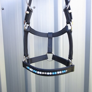 Lge Mini Horse/Pony Beaded Show Halter - free w/wide postage