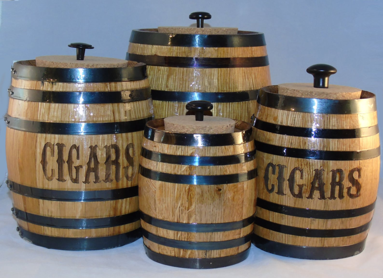 Cigar Barrel Humidor Kit With Flavored Essence Etsy
