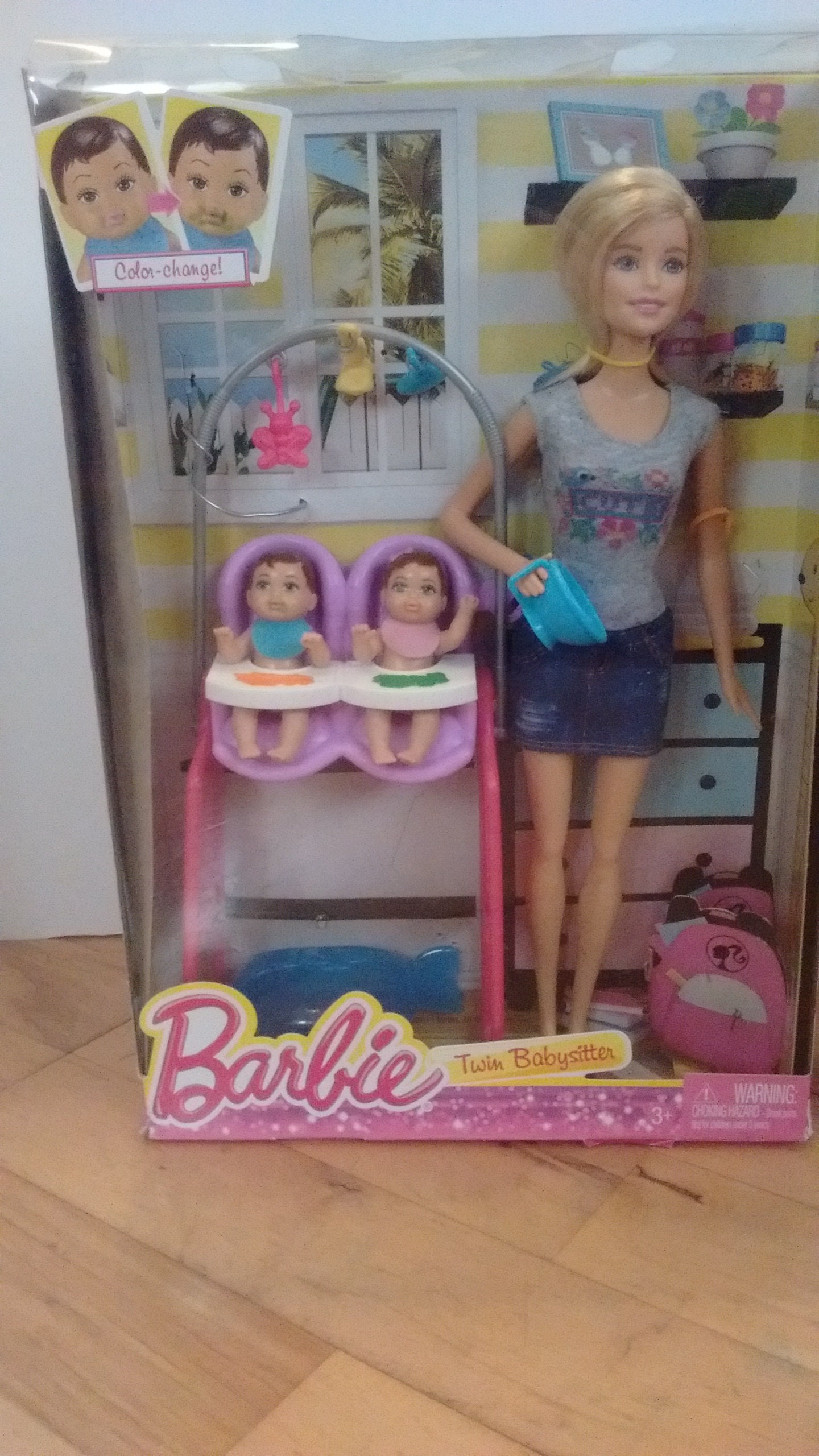 Barbie twin babysitter playset sale