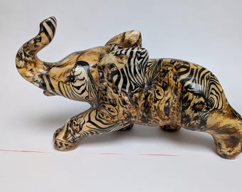 Collage Safari Collection Patchwork olifant figuur.