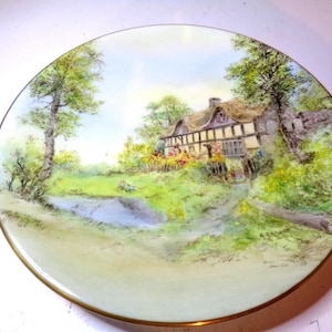 Royal Worcester Plate 1959 Hand Painted Elmley signed G Badim