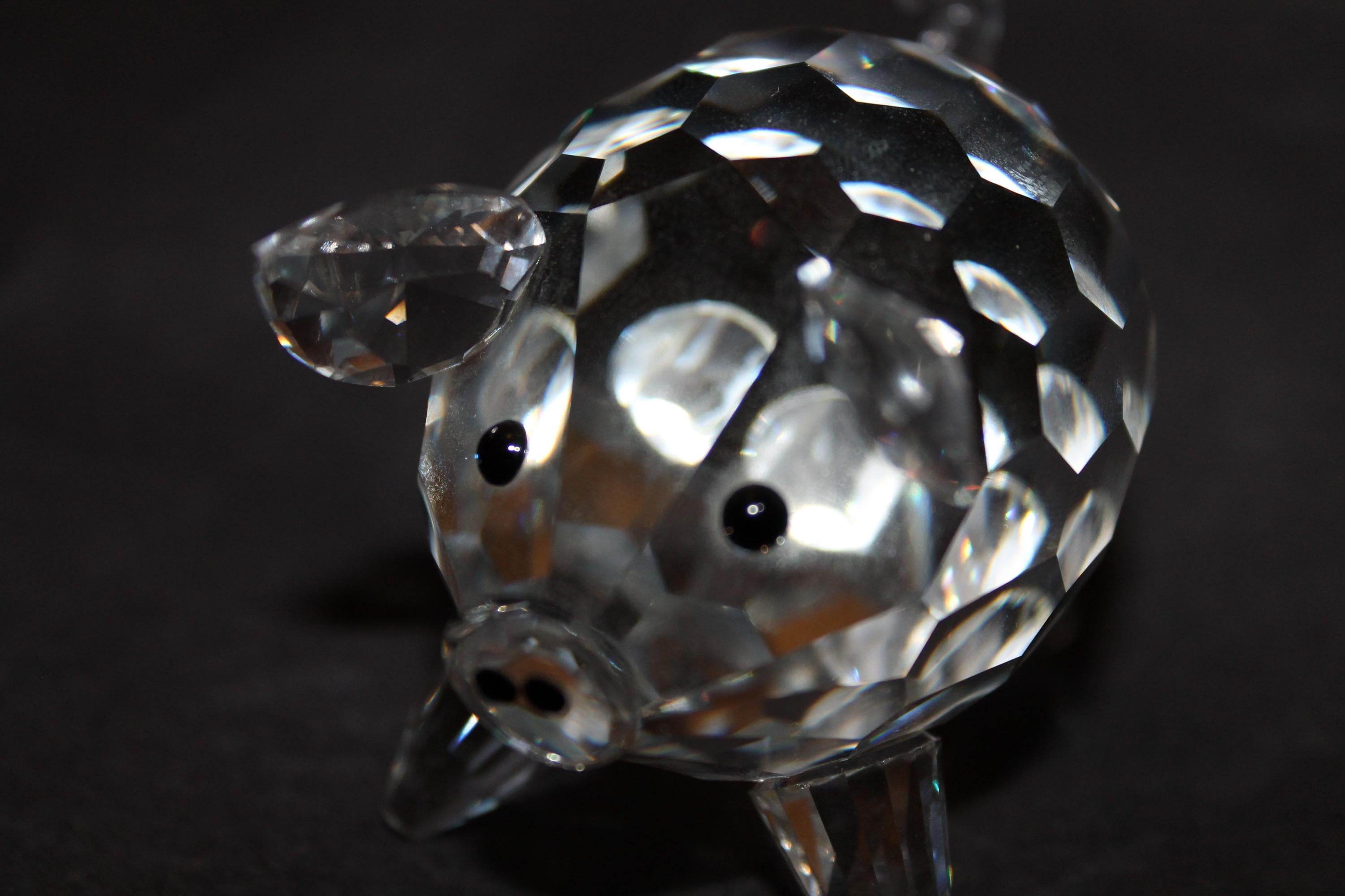 ✨美品✨スワロフスキー SWAROVSKI ピグ LITTLE PIGチャーム SWAROVSKI スワロフスキー クリスタルフィギュア 干支 十二支 亥