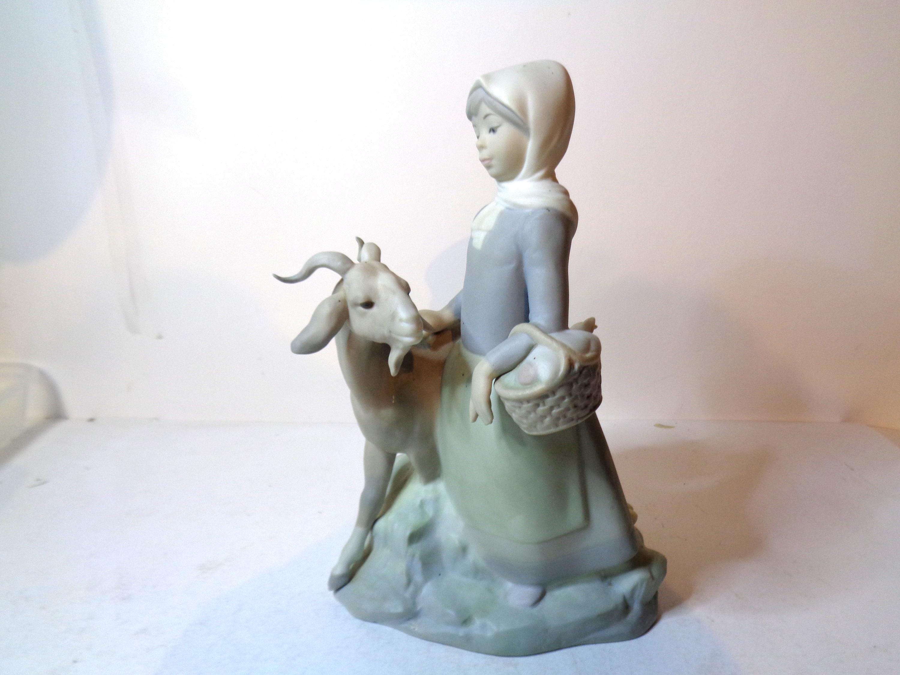 Lladro Matt Little Girl With Goat Number 4812 - Etsy UK